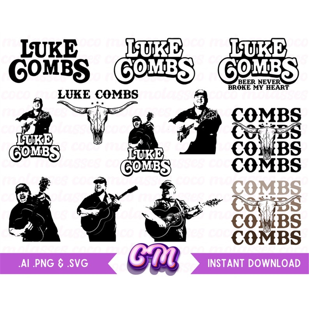 luke-combs-country-music-svg-bundle-instant-download-svg-image-1