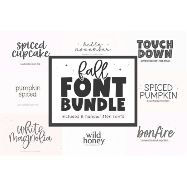 fall-font-bundle-handwritten-fonts-cricut-font-bundle-image-1
